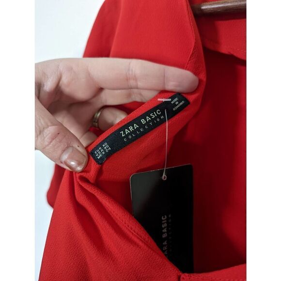 NWT Zara Basic Collection Red Dress - Picture 5 of 6